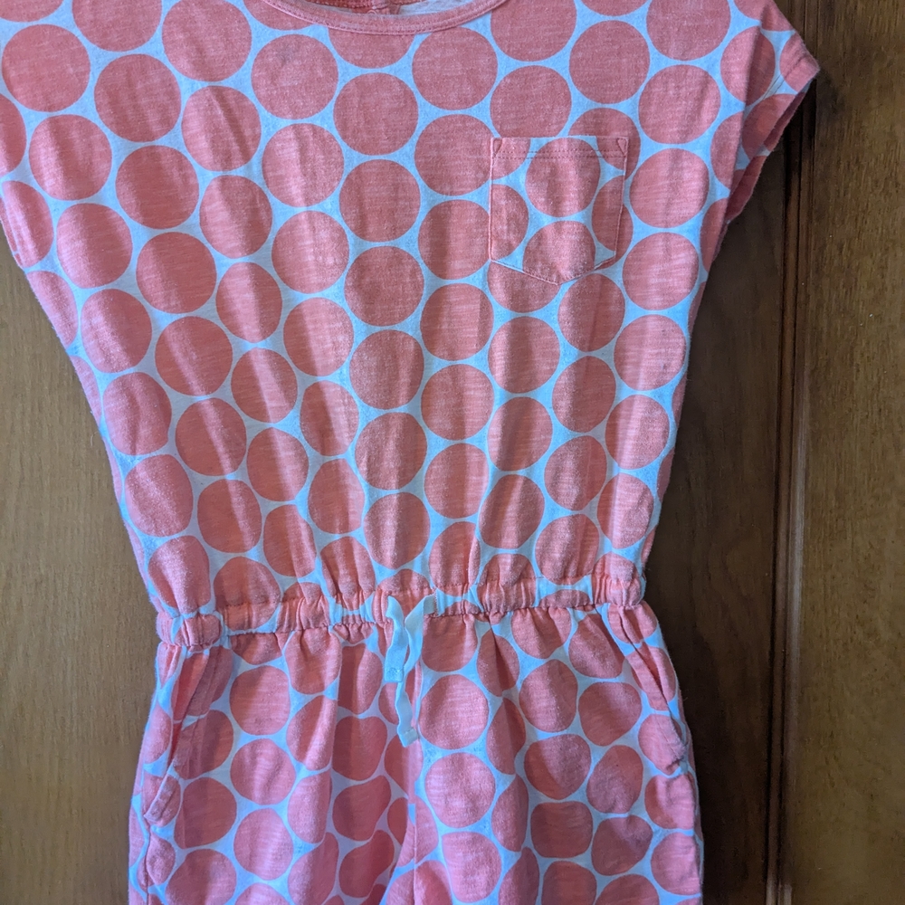 Primary Pink And White Romper